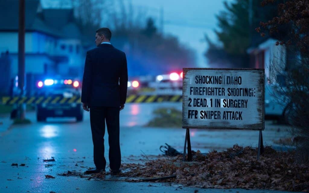 “While responding to a fire in Coeur d'Alene, Idaho, two of our brothers were ambushed and killed by a sniper, and a third brother is currently undergoing surgery.”
