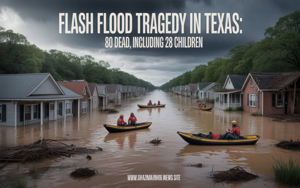 In a heartbreaking turn of events, nearly 80 people have died in the catastrophic flash floods that swept through parts of Central Texas, with dozens still missing and rescue operations ongoing. Among the victims are 28 children, many of whom perished when a girls' summer camp was engulfed by the raging waters in Kerr County.