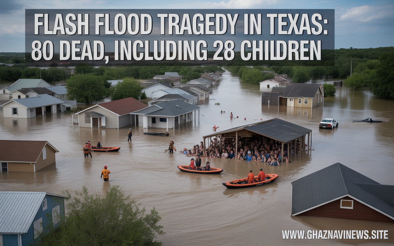 Flash floods in Central Texas kill nearly 80, including 28 children. Authorities face scrutiny over delayed warnings and lack of evacuation systems.