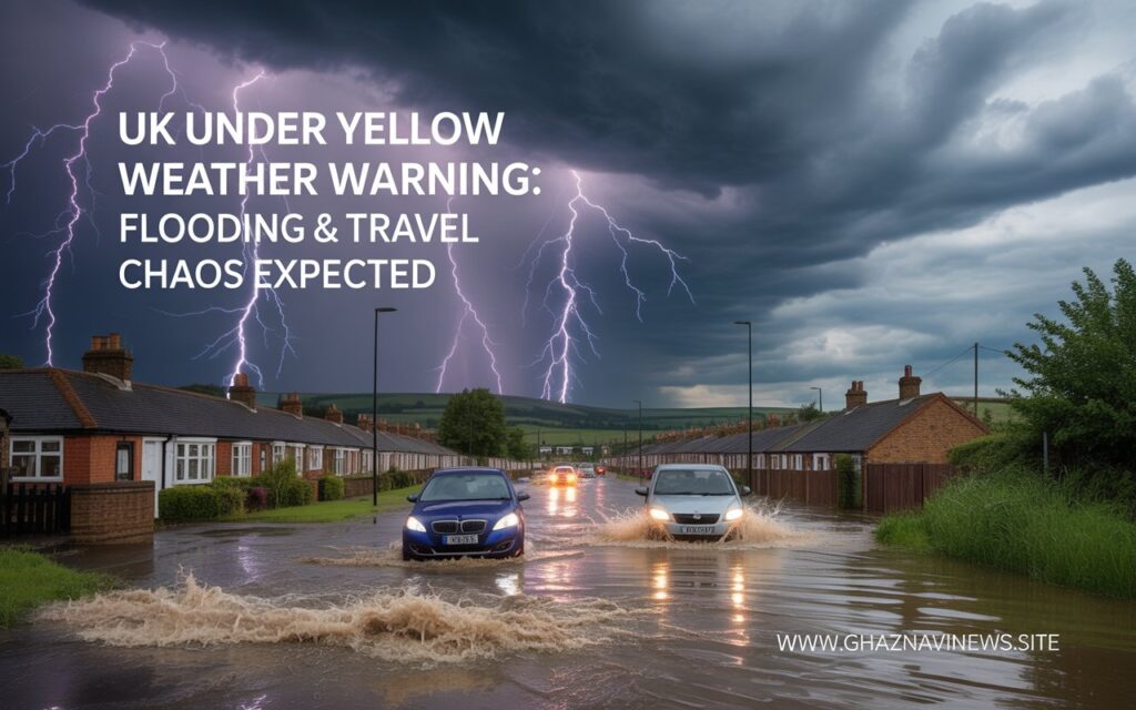 The UK Met Office has issued a yellow weather warning for thunderstorms, warning of potential disruption due to heavy rainfall, localized flooding, and lightning damage. The alert is in effect from 11 AM to 6 PM today, covering parts of northeast England and southeastern Scotland.