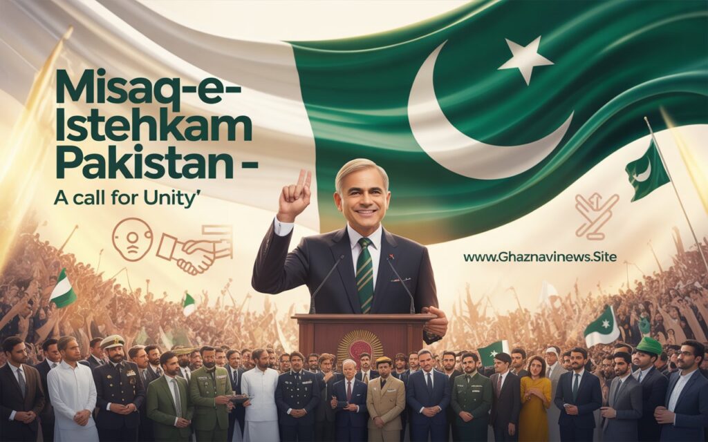 Prime Minister Invites All Parties to Join “Misaq-e-Istehkham Pakistan” on 79th Independence Day 4 “Pakistan clearly declares it will stand with its oppressed brothers and sisters. What is happening to the Palestinians is a test of our humanity. Pakistan will continue to fight until our Palestinian and Kashmiri brothers get their rights,” he asserted.