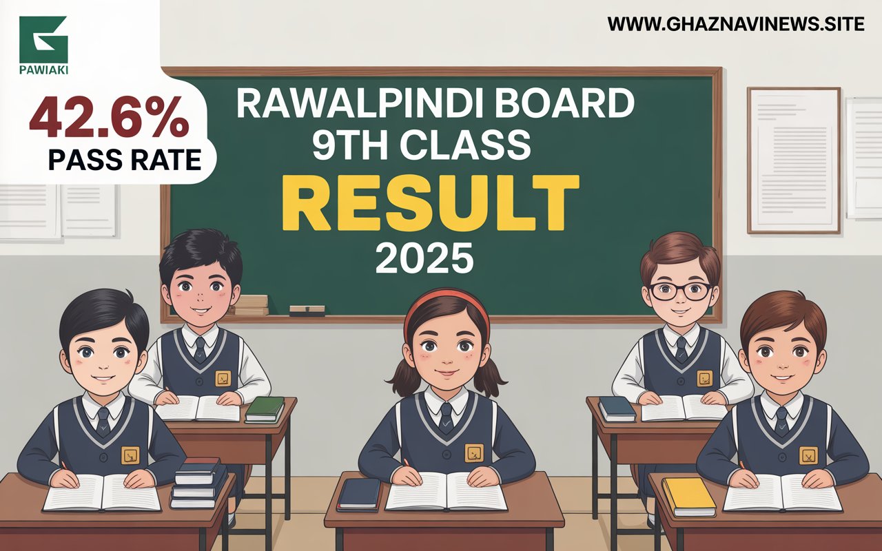 The Rawalpindi Board of Intermediate and Secondary Education (BISE) has officially announced the 9th Class Result 2025 (SSC-I), revealing a 42.06% pass rate. Despite the low success percentage, the board confirmed that all students have been promoted to SSC-II (10th class) in accordance with policy. A total of 128,453 students were registered, out of which 125,989 appeared in the examinations. Among them, 53,657 students passed, while 72,312 failed. Additionally, 2,055 students remained absent and 409 admission forms were canceled for various reasons.