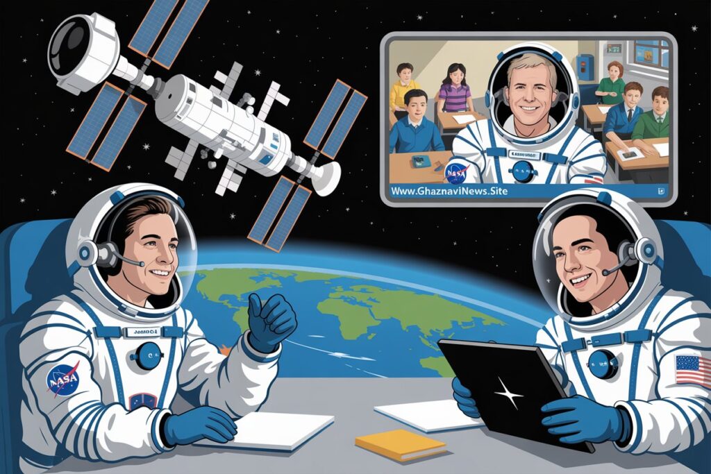NASA Astronauts to Connect with Ohio Students via Live Earth-to-Space Call 3 NASA is preparing an exciting live event for students in Ohio as two astronauts aboard the International Space Station (ISS) — Michael Fincke and Zena Cardman — will connect directly with them in a rare Earth-to-space call.