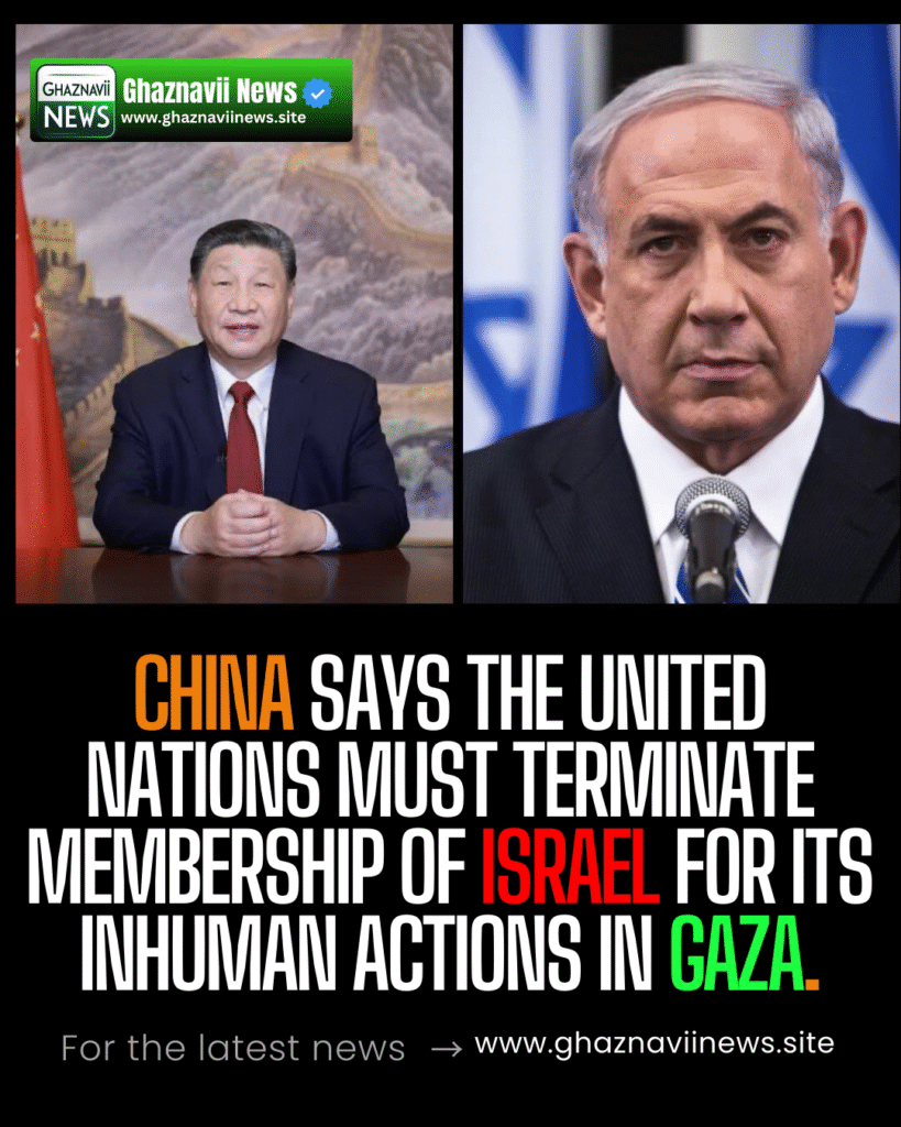 China Demands UN Terminate Israel's Membership, Citing "Inhuman Actions" in Gaza 3 China says the United Nations must terminate membership of Israel for its inhuman actions in Gaza
