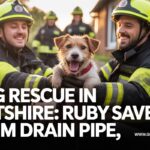 A heartwarming dog rescue in Wiltshire saw firefighters, council staff, and locals save Ruby the dog trapped in a drain pipe. Despite heavy rain, the team worked tirelessly to bring her out safely.