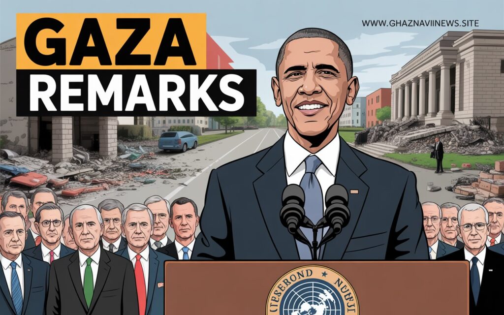 Obama Gaza Remarks: Former US President Criticizes Israel’s Military Offensive 4 Former US President Barack Obama criticized Israel’s Gaza offensive, calling it lacking military logic and urging support for a Palestinian state alongside Israel. Obama Gaza Remarks