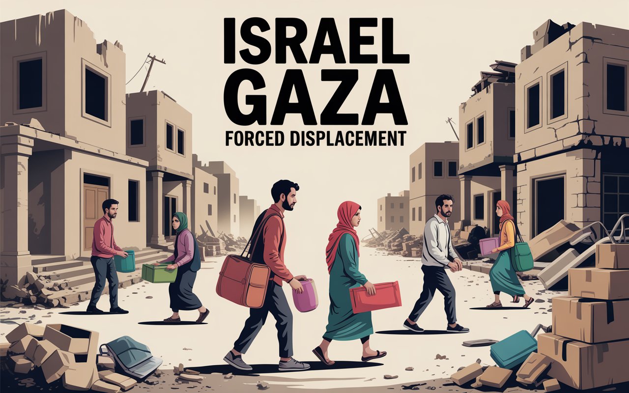 Gaza Under Relentless Israeli Bombardment: Thousands Displaced, UN Warns of Genocide 1 Israel Gaza forced displacement intensifies as Israeli strikes kill civilians, destroy homes, and force thousands to flee. UN calls it a humanitarian catastrophe.