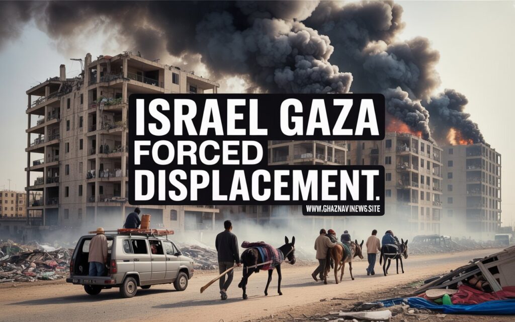 Israel Gaza forced displacement: Thousands flee as airstrikes flatten Gaza City 5 Collapsed residential building and rubble where once stood homes. Alt text: Collapsed residential building symbolizing Israel Gaza forced displacement and the scale of destruction.