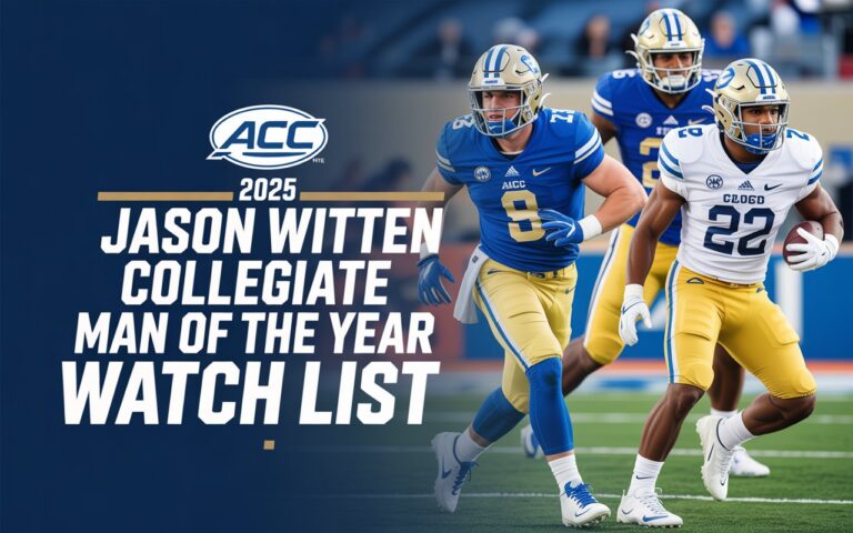ACC 2025 Jason Witten Collegiate Man of the Year Watch List Announced 2 The ACC announced 13 student-athletes named to the 2025 Jason Witten Collegiate Man of the Year Watch List, recognizing leadership, courage, and integrity on and off the field.