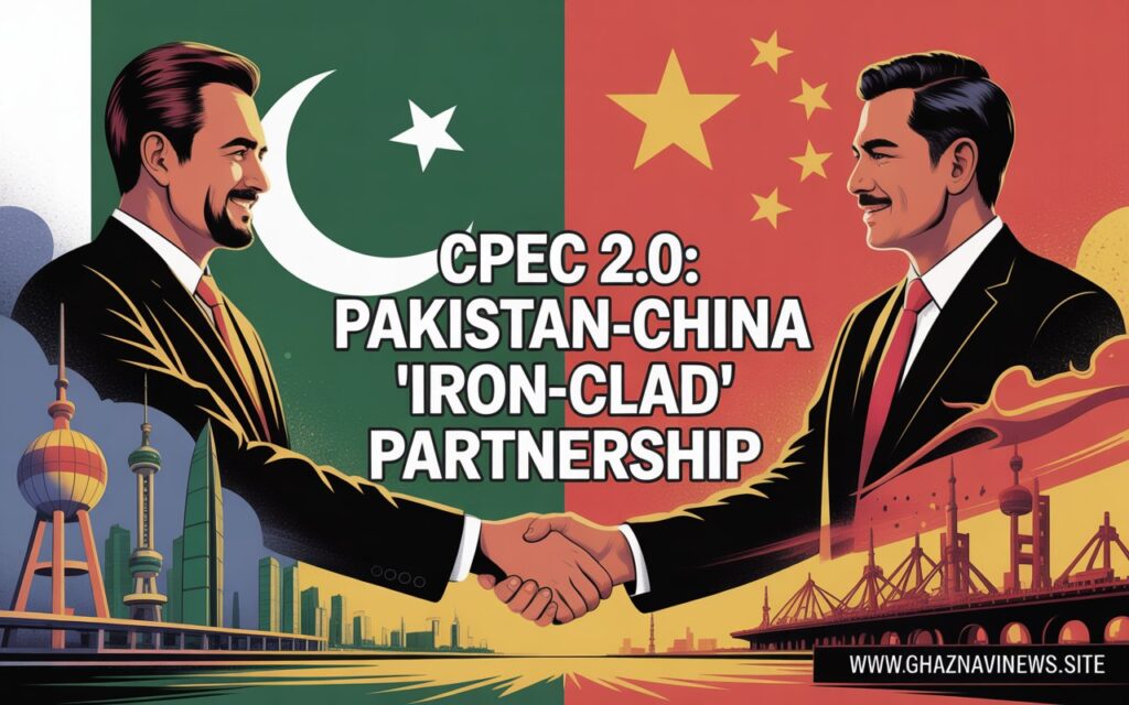 CPEC 2.0: Pakistan and China Strengthen ‘Iron-Clad’ Strategic Partnership 3 Pakistan and China reaffirmed their ‘Iron-Clad’ ties as PM Shehbaz Sharif and PM Li Qiang pledged to advance CPEC 2.0, focusing on new economic corridors, ML-1 railway, Gwadar Port, and enhanced cooperation in technology, agriculture, and media.