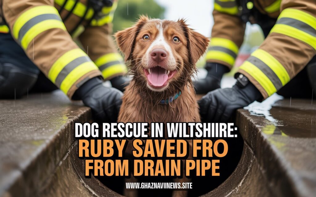 Heroic Dog Rescue in Wiltshire: Firefighters Save Ruby from Drain Pipe 4 A heartwarming dog rescue in Wiltshire saw firefighters, council staff, and locals save Ruby the dog trapped in a drain pipe. Despite heavy rain, the team worked tirelessly to bring her out safely.