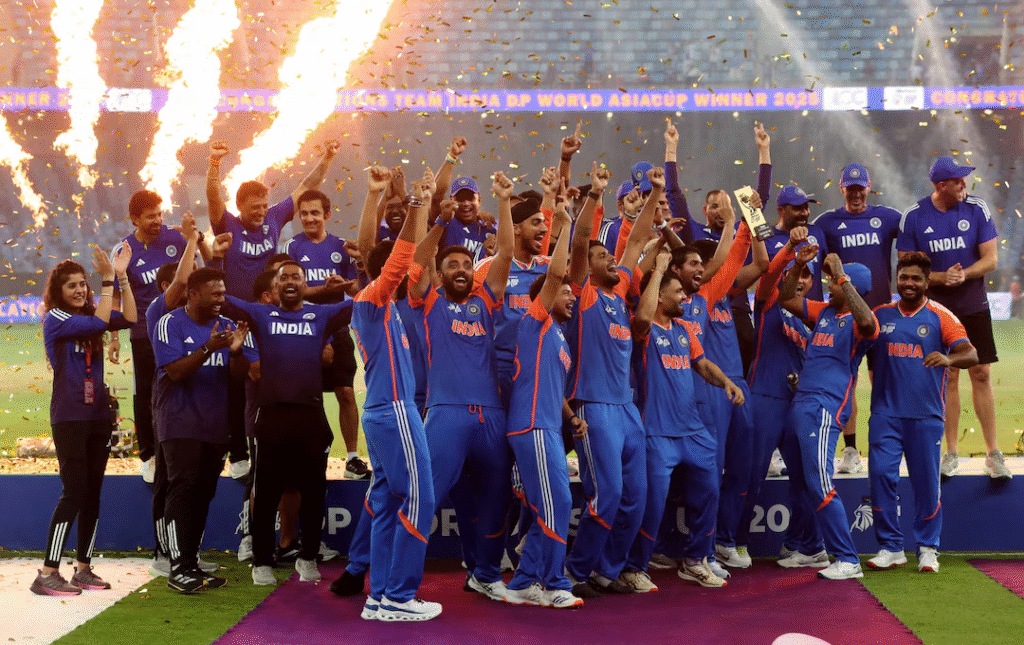 India Refuses Asia Cup Trophy from ACC Chief Amid Political Tensions 2 India Refuses Asia Cup Trophy
India refused to accept the Asia Cup trophy from ACC Chief Mohsin Naqvi after defeating Pakistan in Dubai, sparking controversy amid political and military tensions.