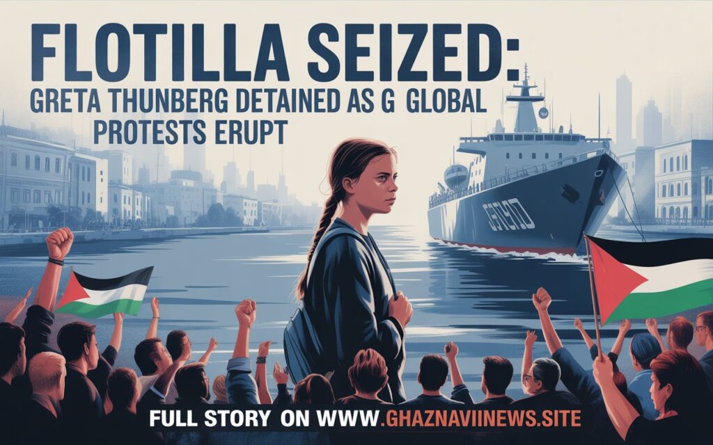 Israel Intercepts Global "Sumud Flotilla," Detains Greta Thunberg; Protests Erupt Worldwide 3 The global flotilla intercepted by Israeli forces, detaining Greta Thunberg. Protests erupt in Turkey, Greece, Italy, Tunisia, and Argentina over Gaza aid blockade.