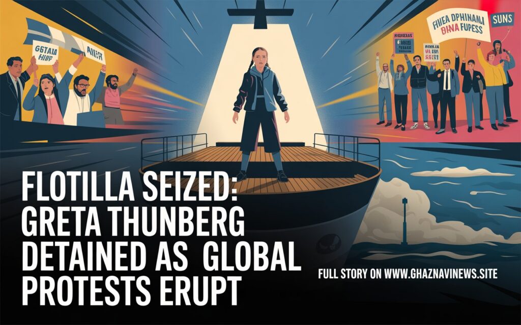 Israel Intercepts Global "Sumud Flotilla," Detains Greta Thunberg; Protests Erupt Worldwide 4 The global flotilla intercepted by Israeli forces, detaining Greta Thunberg. Protests erupt in Turkey, Greece, Italy, Tunisia, and Argentina over Gaza aid blockade.