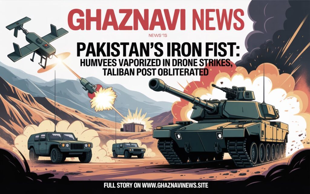 BREAKING π¨ Exclusive Footage Shows Pakistan Army Destroys US-Made Humvees in Precision Drone Strikes, Engages Taliban in Heavy Chaman Clash 2 New footage confirms the Pakistan Army destroys US-made Humvees in Paktika drone strikes and demolishes a Taliban post in a fierce tank fire exchange in the Chaman sector.
