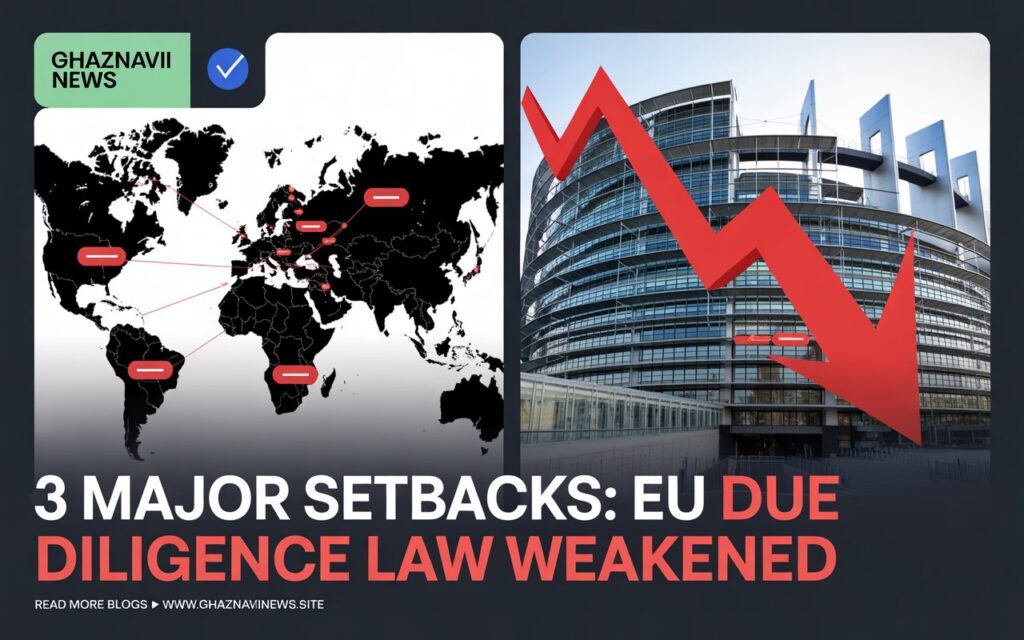 EU Due Diligence Law Weakened in 3 Major Setbacks That Could Derail Corporate Accountability 3 EU due diligence law faces major rollbacks as lawmakers raise company thresholds & remove climate plans. Critics warn of human rights & environmental risks.