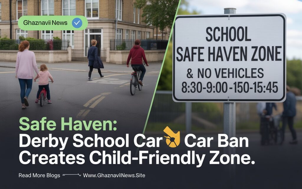 Derby School Car Ban Creates UK's Latest Permanent Safe Haven For Children 2 Derby's Castleward School implements a permanent car ban during pickup times. New School Safe Haven Zone aims to boost air quality and child safety.