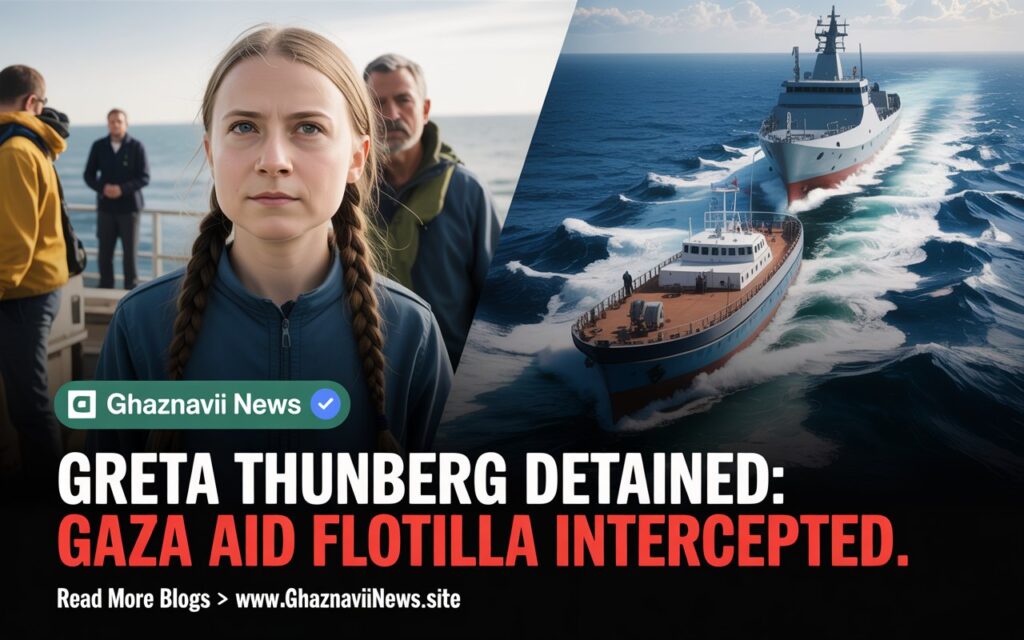 Greta Thunberg Detained: Israeli Forces Seize Gaza-Bound Aid Flotilla, Sparking Global Outrage 3 Greta Thunberg Detained Israeli forces detain climate activist Greta Thunberg after intercepting a humanitarian aid flotilla destined for Gaza. Get the full story on the international incident and global reaction.
