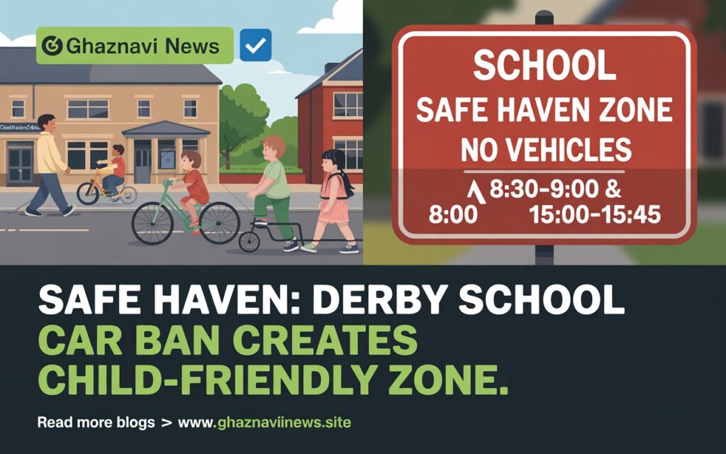 Derby School Car Ban Creates UK's Latest Permanent Safe Haven For Children 4 Derby's Castleward School implements a permanent car ban during pickup times. New School Safe Haven Zone aims to boost air quality and child safety.