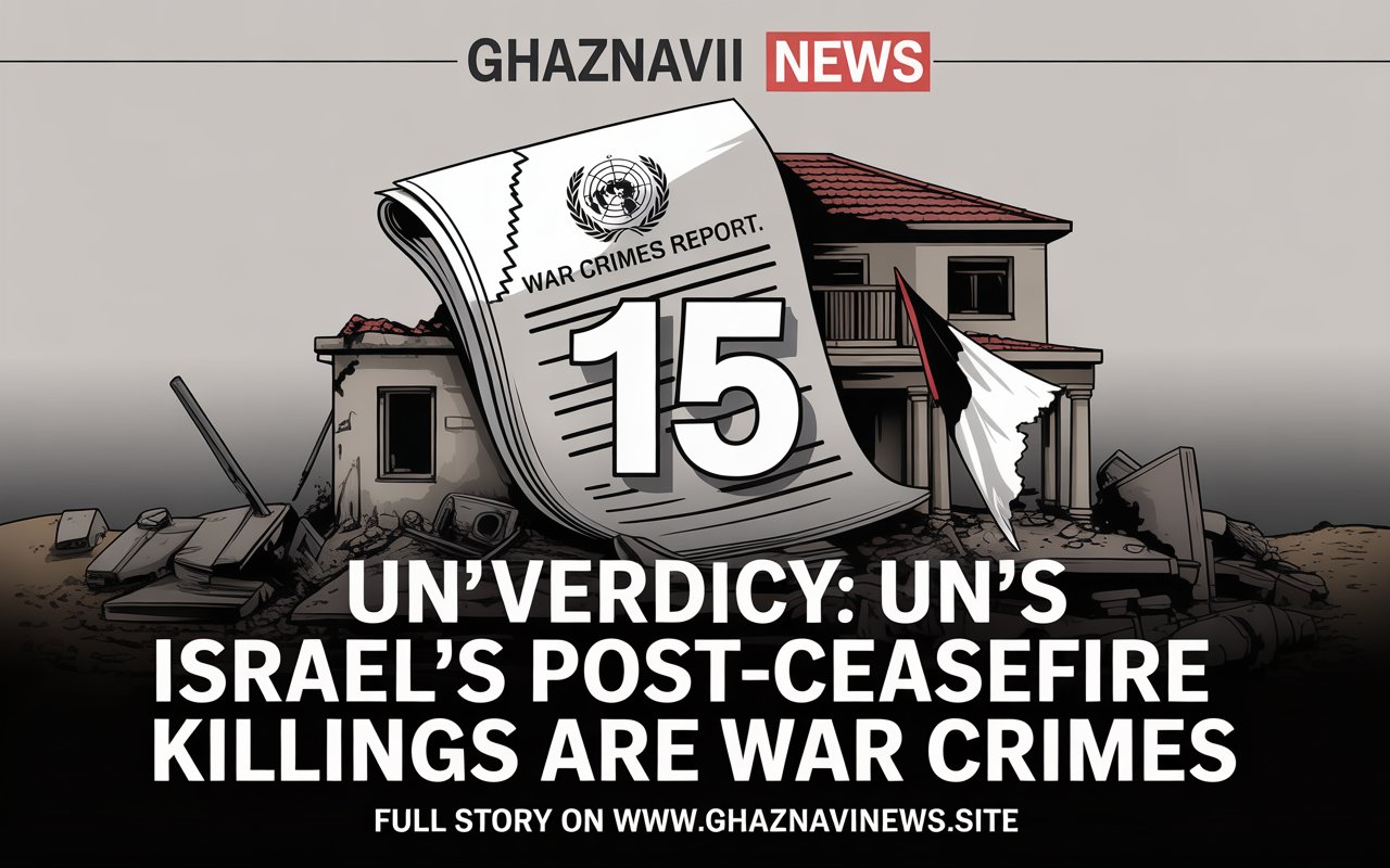 UN Investigators Declare "UN Israel Gaza War Crimes" as 15 Civilians Killed Despite Active Ceasefire 1 The UN states Israel is committing war crimes in Gaza War reporting 15 Palestinian civilians killed since a ceasefire took effect. Investigation into the violations is underway.