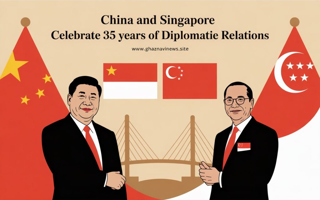 China and Singapore Celebrate 35 Years of Diplomatic Relations with Exchange of Congratulatory Messages 4 China and Singapore celebrate 35 years of diplomatic relations as President Xi Jinping and Singapore’s President Tharman exchange congratulatory messages, reaffirming deepening cooperation and mutual trust.
