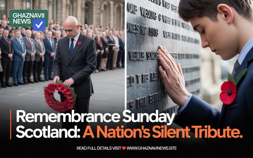 Remembrance Sunday Scotland: A Nation Falls Silent in Solemn Tribute to its War Dead 4 On Remembrance Sunday Scotland, the nation honors its war dead. Discover the powerful ceremonies in Edinburgh, Glasgow, and personal stories.