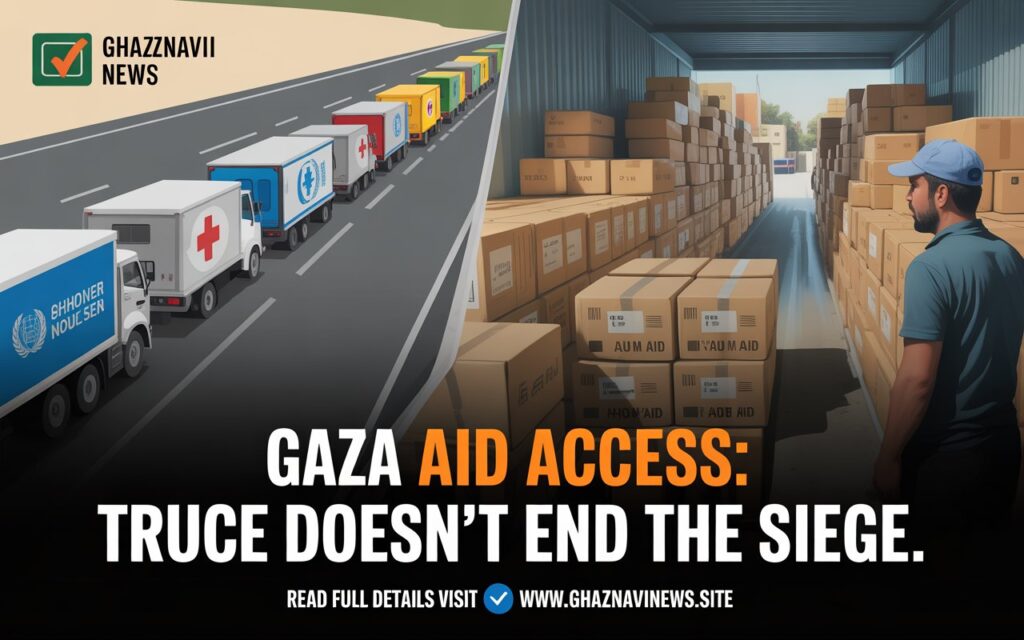 Gaza Aid Access: A Month Into Truce, UN Decries Israeli "Red Tape" and Physical Blockades 3 a professional news style graphic split gii MgNsRBGNYEQzwUmxRw 69RMaFtsRNyzj255qwjF2w