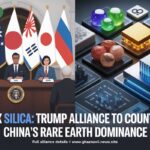 Trump Pax Silica alliance signing ceremony five nations counter China rare earth minerals dominance Australia Japan South Korea Singapore Israel strategic coalition technology competition