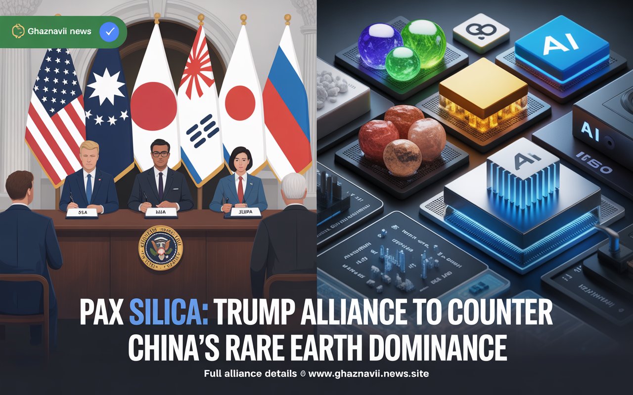 Trump Pax Silica alliance signing ceremony five nations counter China rare earth minerals dominance Australia Japan South Korea Singapore Israel strategic coalition technology competition