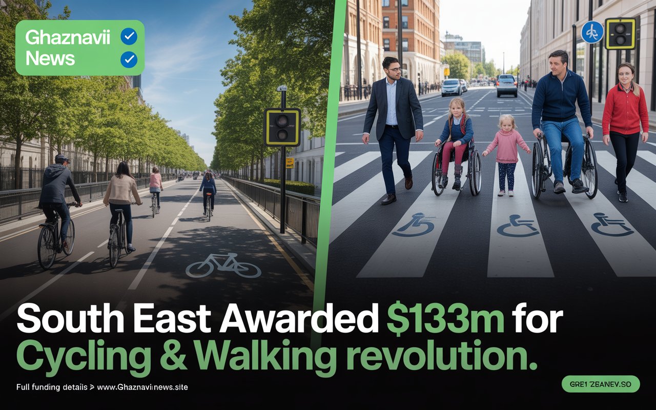 South East England Receives £133 Million Boost for Cycling, Walking and Wheeling Infrastructure 1 UK cycling walking funding South East England councils infrastructure schemes Surrey Sussex Kent safe cycle lanes pedestrian routes Active Travel England investment