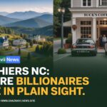 Cashiers North Carolina billionaires village scenic view Blue Ridge Mountains wealthy community luxury homes Buck's Coffee Cafe crossroads
