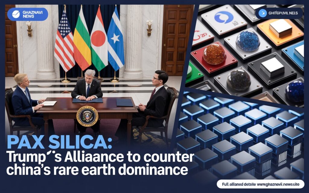 Trump Administration Launches Historic Pax Silica Alliance to Challenge China's Rare Earth and Technology Dominance 3 Trump Pax Silica alliance signing ceremony five nations counter China rare earth minerals dominance Australia Japan South Korea Singapore Israel strategic coalition technology competition